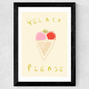 Gelato Please Wide Black Frame
