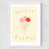 Gelato Please Medium White Frame