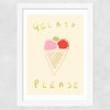 Gelato Please Wide White Frame