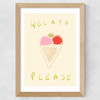 Gelato Please Wide Oak Frame