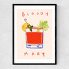 Bloody Mary Cocktail Narrow Black Frame