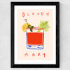 Bloody Mary Cocktail Wide Black Frame