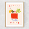 Bloody Mary Cocktail Narrow Oak Frame