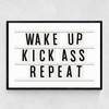 Kick Ass Repeat Narrow Black Frame