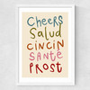 Cheers by SimplyExtraJordanary Medium White Frame
