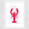 Red Lobster Wide White Frame