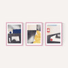 Abstract Coordinates Triptych