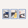 Abstract Coordinates Triptych