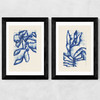 Wind Among the Branches Diptych Wide Black Frame