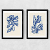 Wind Among the Branches Diptych Medium Black Frame