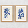 Wind Among the Branches Diptych Wide Oak Frame