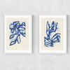 Wind Among the Branches Diptych Narrow White Frame