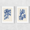 Wind Among the Branches Diptych Medium White Frame