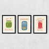 Kitchen Pantry Triptych Medium Black Frame