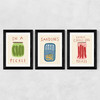 Kitchen Pantry Triptych Wide Black Frame
