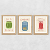 Kitchen Pantry Triptych Wide Oak Frame