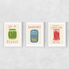 Kitchen Pantry Triptych Medium White Frame