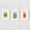 Kitchen Pantry Triptych Narrow White Frame