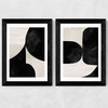Night Diptych Wide Black Frame