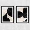 Night Diptych Narrow Black Frame