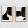 Night Diptych Narrow Oak Frame