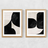 Night Diptych Medium Oak Frame