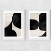 Night Diptych Wide White Frame