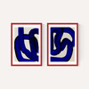 Blue Loops Diptych