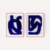 Blue Loops Diptych
