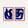 Blue Loops Diptych