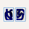Blue Loops Diptych