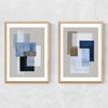 Pieces Diptych Narrow Oak Frame