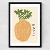 Basil Plant Medium Black Frame