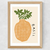 Basil Plant Wide Oak Frame