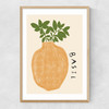 Basil Plant Narrow Oak Frame