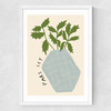 Parsley Plant Medium White Frame