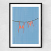 Bikini Washing Line Narrow Black Frame