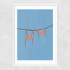 Bikini Washing Line Narrow White Frame