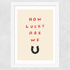 How Lucky Wide White Frame