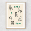 Take A Seat Narrow Oak Frame