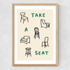 Take A Seat Medium Oak Frame