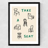 Take A Seat Medium Black Frame