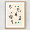 Take A Seat Wide Oak Frame