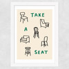 Take A Seat Wide White Frame