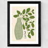Mint Plant Wide Black Frame