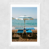 Positano Beach IV Narrow White Frame