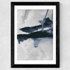 Blue I Wide Black Frame