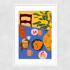 Breakfast In Italy Narrow White Frame