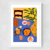 Breakfast In Italy Medium White Frame