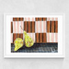 Pear Drops Medium White Frame